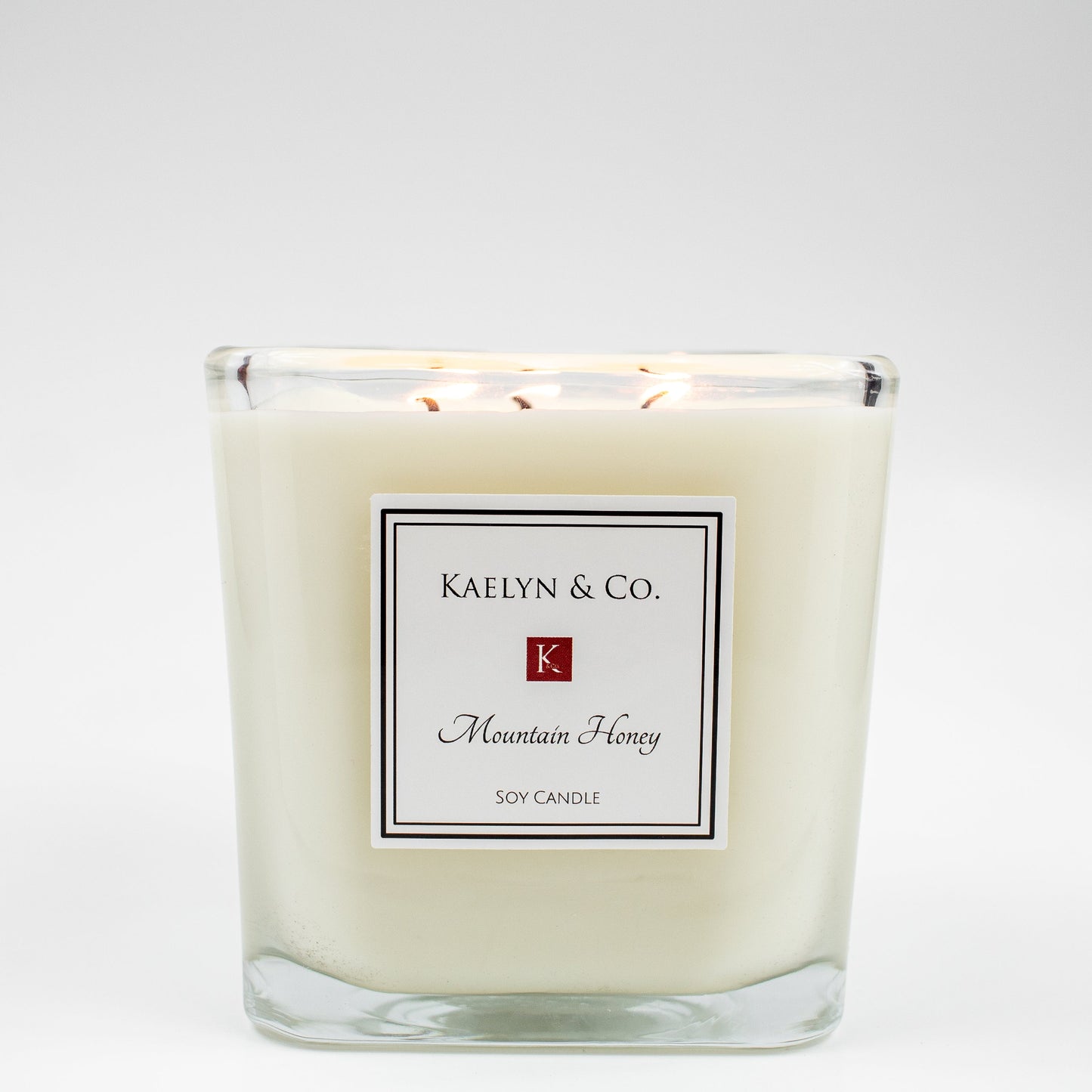 Mountain Honey Large Cube Candle