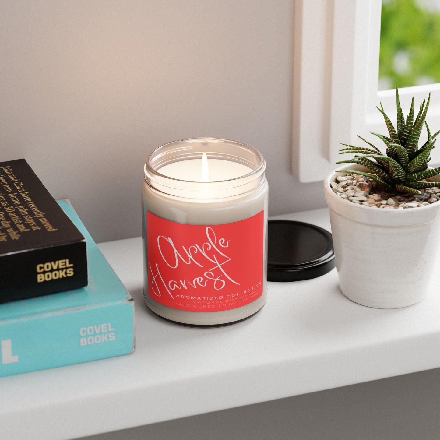 Apple Harvest Scented Soy Candle - Hand-poured Aromatherapy, Cozy Gift