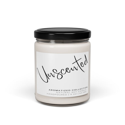 Unscented Soy Candle, Handcrafted Candle, Natural Home Fragrance,