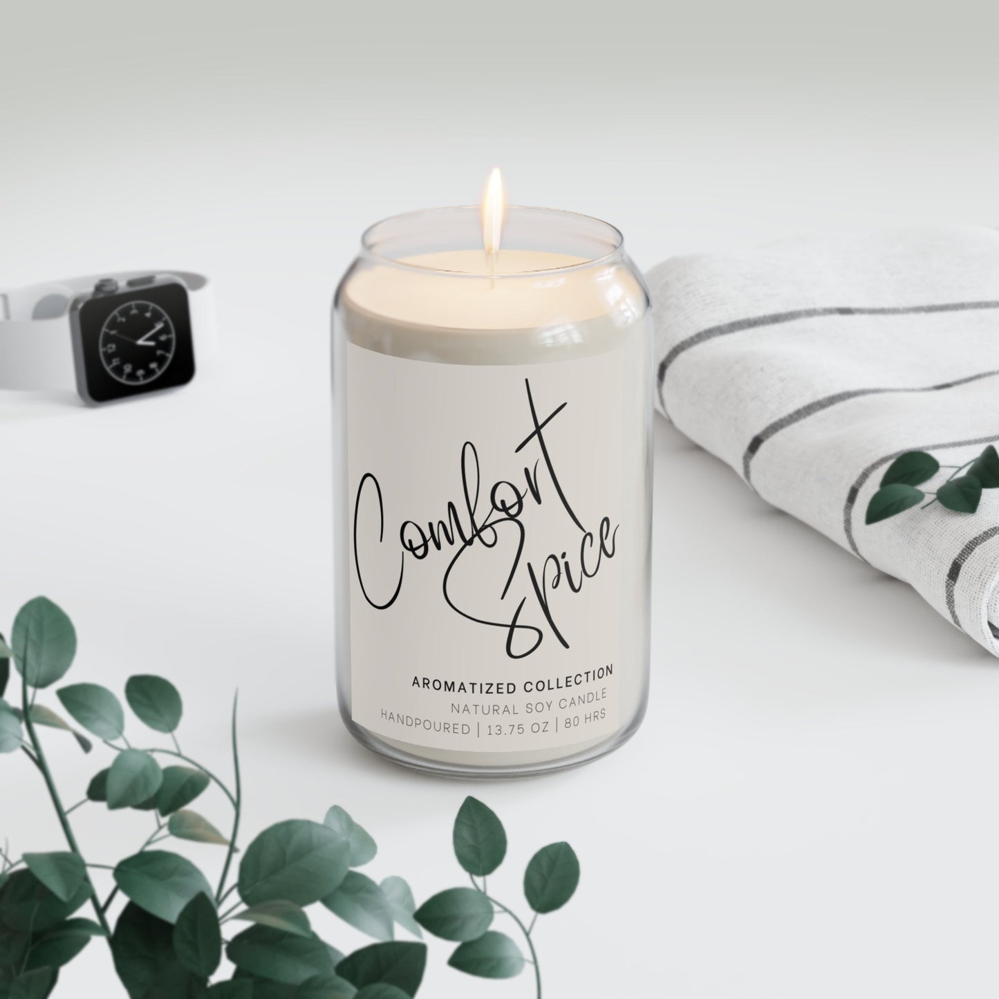 Comfort Spice Scented Soy Candle, Cozy Home Decor, Relaxing Gift,