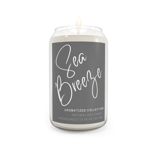 Sea Breeze Scented Soy Candle - Relaxing Aromatherapy for Home, Gift