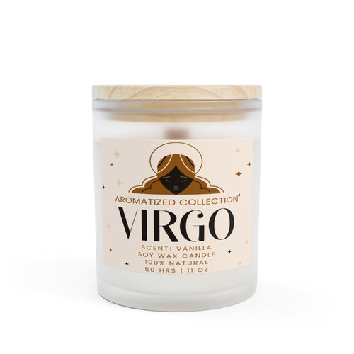Virgo Vanilla Scented Candle - Aromatherapy Gift for Zodiac Lovers,