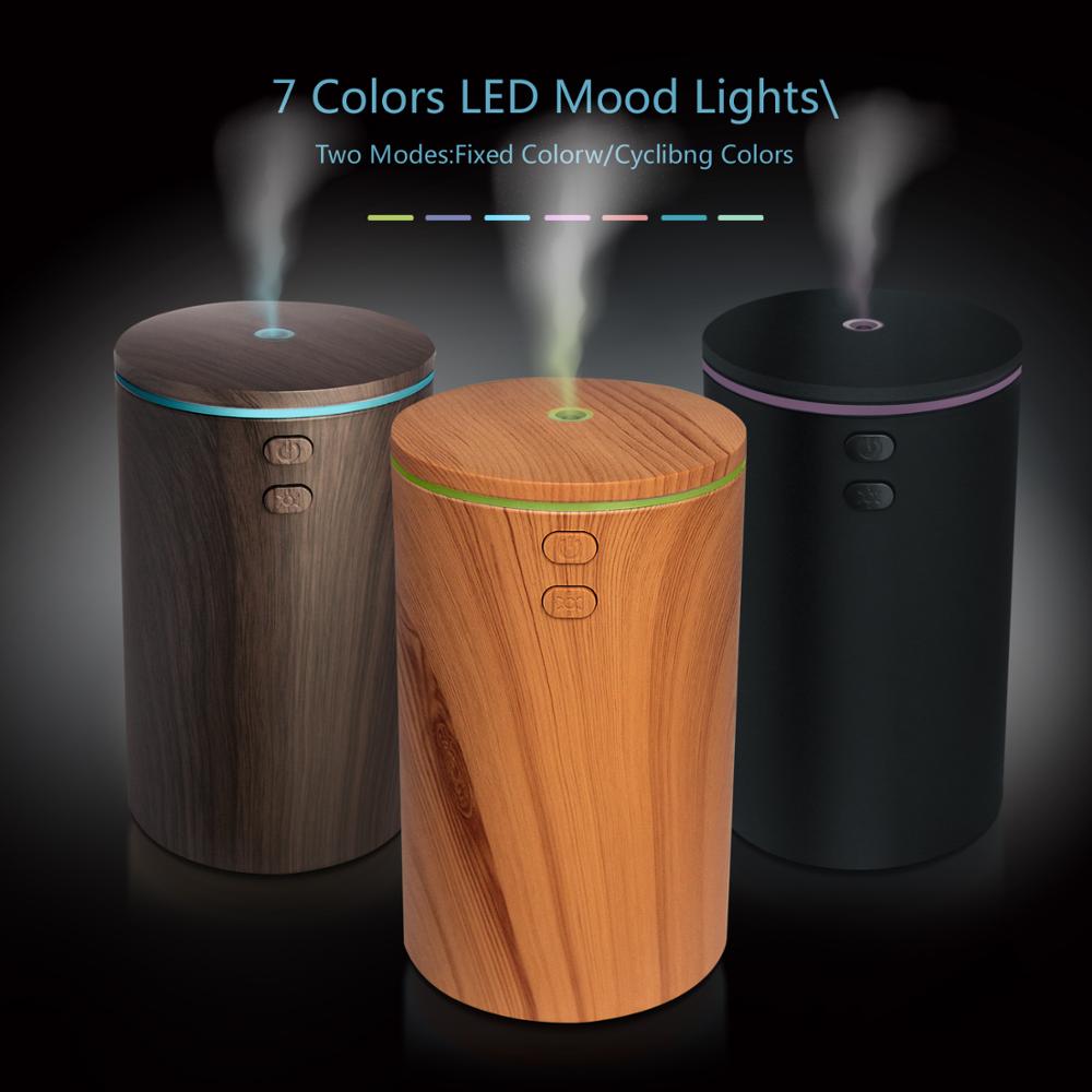 DC 5V 100ML Air Humidifier Wood Grain Ultrasonic