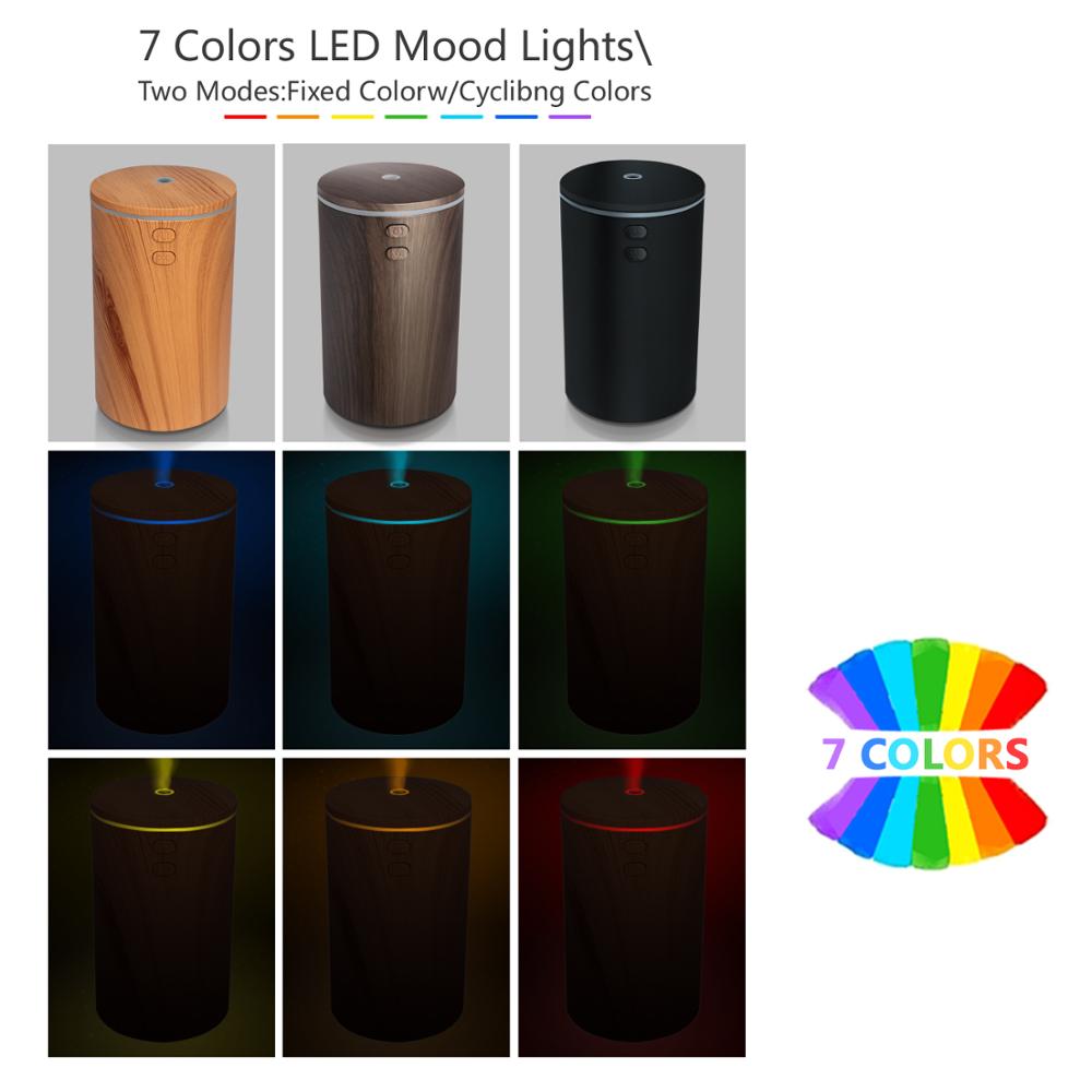 DC 5V 100ML Air Humidifier Wood Grain Ultrasonic
