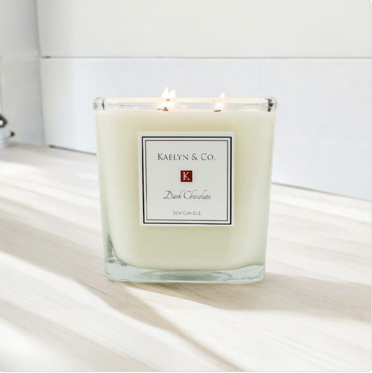Dark Chocolate Large Cube Candle