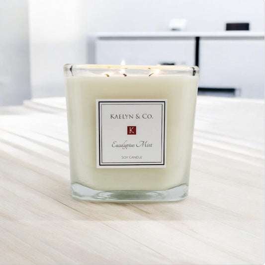 Eucalyptus Mint Large Cube Candle