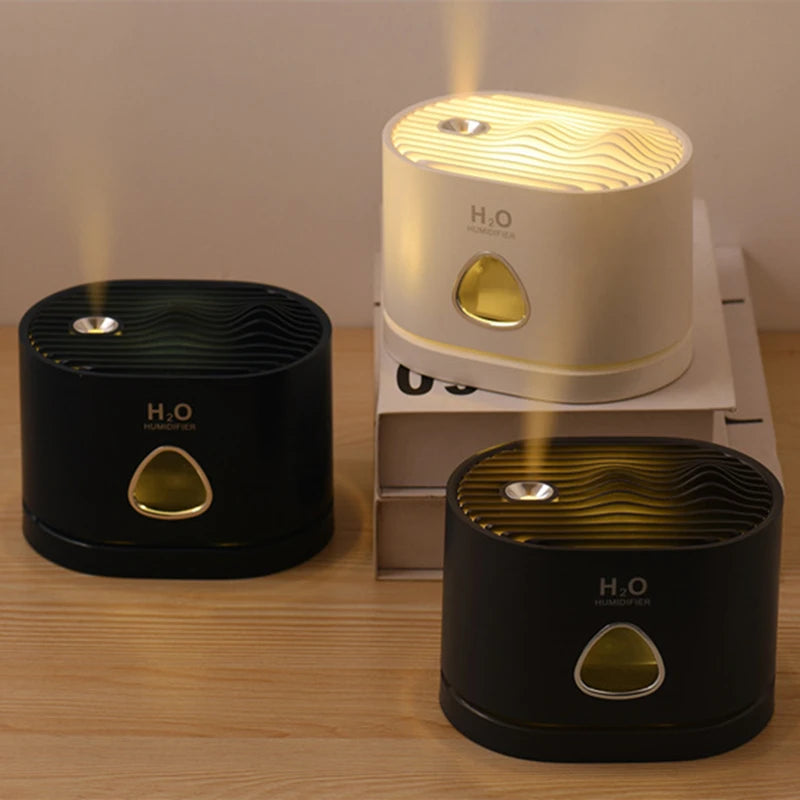 USB Rechargeable Humidifier Air Purifier with LED Light for Home
