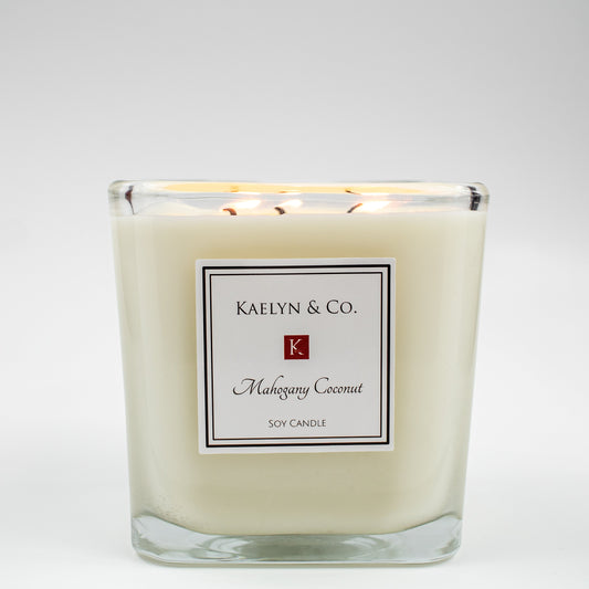 Mahogany Coconut Large Cube Candle
