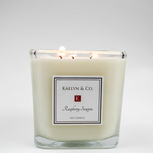 Raspberry Sangria Large Cube Candle