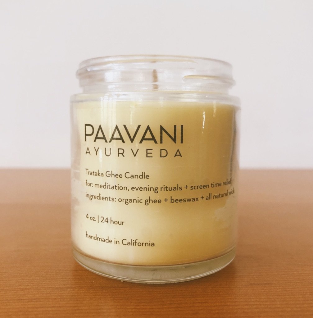 Trataka Ghee Candle | Ayurvedic Meditation Candle for Focus & Eye