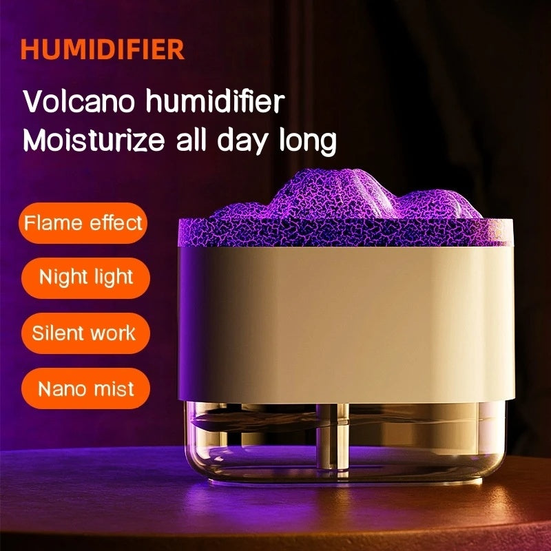 USB Volcano Air Humidifier 300ML Ultrasonic Mist Maker Fogger
