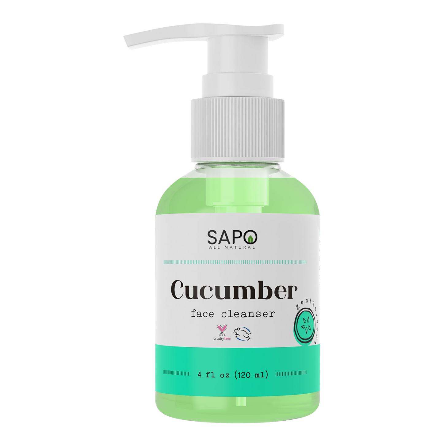 Sapo Cucumber Face Cleanser – Hydrating Gel Wash with Aloe, Coconut