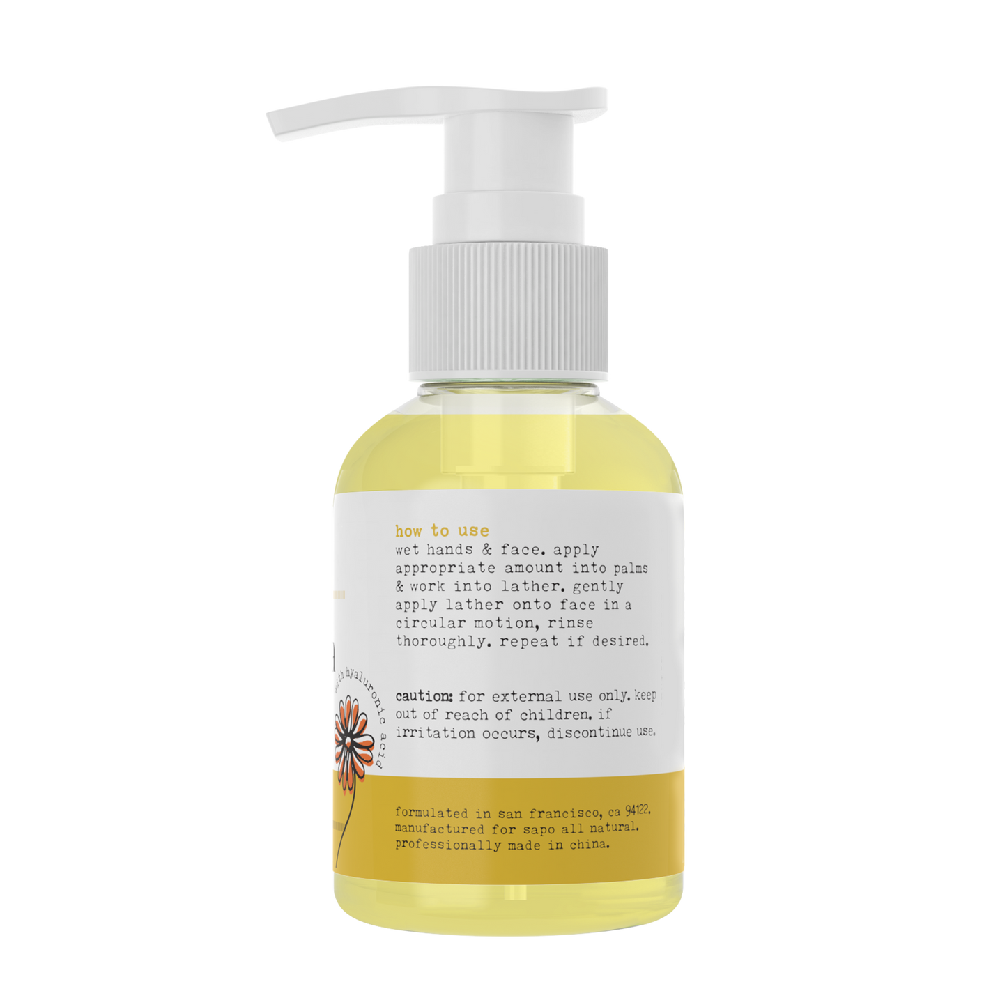 Sapo Calendula Face Cleanser – Hydrating Cream Wash with Hyaluronic
