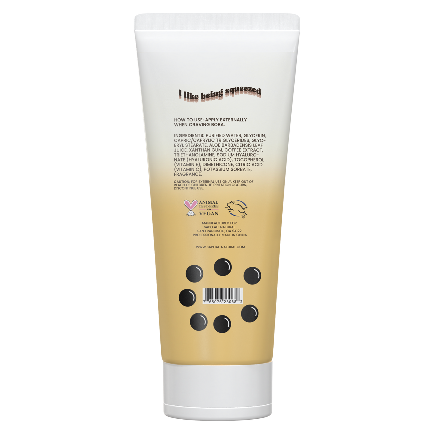 Sapo Boba Milk Tea Body Lotion – Hydrating Moisturizer with Aloe,