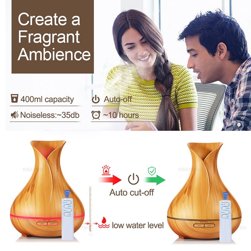 550ml Aroma Essential Oil Diffuser Ultrasonic Air Humidifier Cool Mist