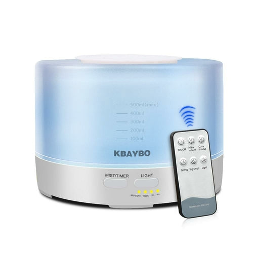 KBAYBO Aroma Ultrasonic air Humidifier 500ml Remote Control Essential